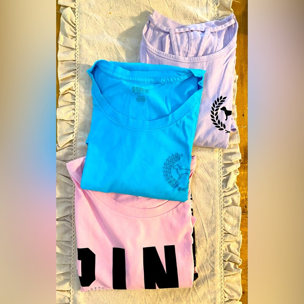 Blue, Pink, and Lavender T-Shirts